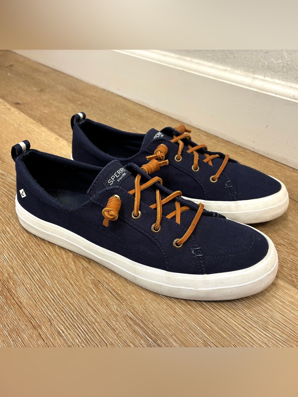 Sperry Crest Vibe Canvas Sneakers Navy Blue Women’s Shoes Size US 10 EU 41
